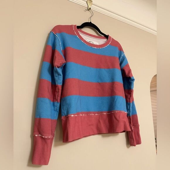 Frank & Eileen Tee Lab Bold Stripe Sweatshirt – Red & Blue, Women’s Small - Picture 2 of 7